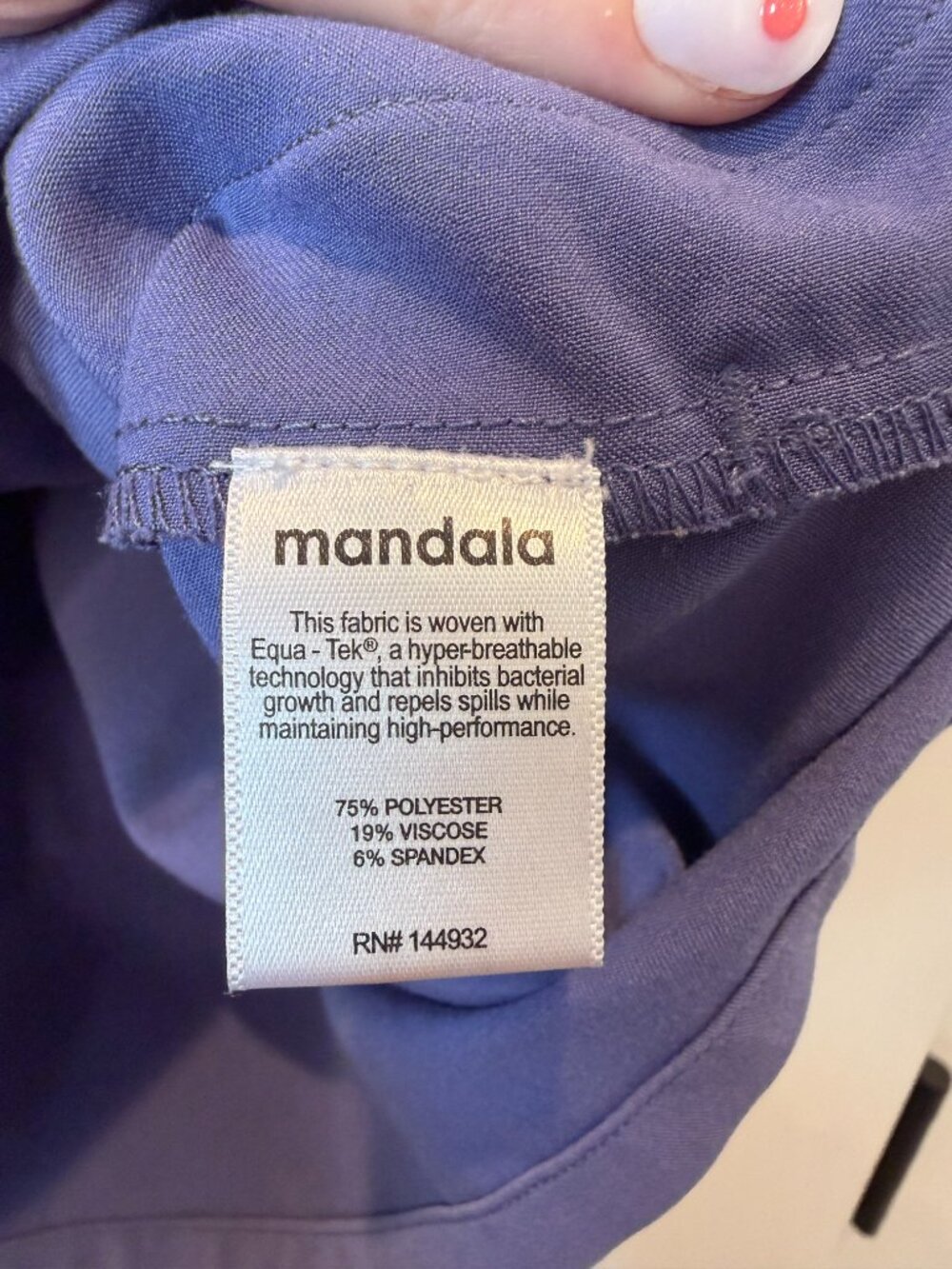Mandala Purple Mandarin Scrub Set Size Medium - Picture 6 of 12